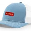 Richardson Trucker Hat W/ Red/White Vestavia Block