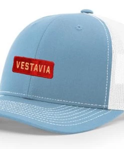 Richardson Trucker Hat W/ Red/White Vestavia Block