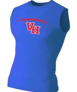 Bandwagon Sports Vestavia Football Sleeveless Compression Shirt (Blue) Vestavia Hills Youth Football