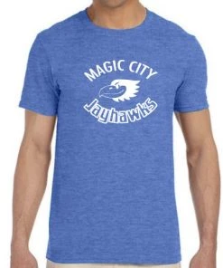 Bandwagon Sports Magic City Jayhawks Blue Cotton T-Shirt With MCJ Logo