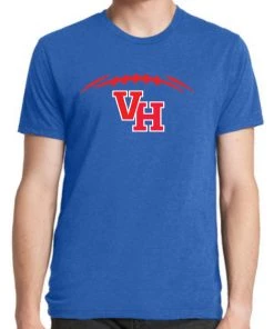 Bandwagon Sports Vestavia Football Tri-Blend T-Shirt (Blue)