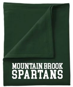 Port Authority Core Fleece Blanket W/ White Mtn Brook Spartans Mtn. Brook