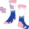 TCK Pink/White/Blue Square Socks W/ Pink/Royal Blue VH Vestavia
