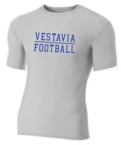 Bandwagon Sports Vestavia Hills Youth Football Vestavia Football Compression Shirt (Gray)