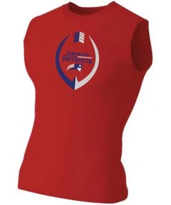 Bandwagon Sports Homewood Football Sleeveless Compression Shirt (Red)