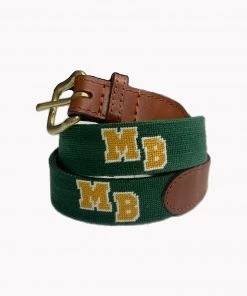 Smathers & Branson Needlepoint Mtn. Brook Leather Belt