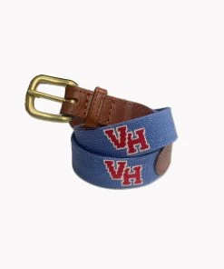 Smathers & Branson Needlepoint Vestavia Leather Belt