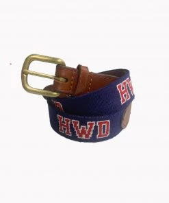 Smathers & Branson Needlepoint Homewood Leather Belt