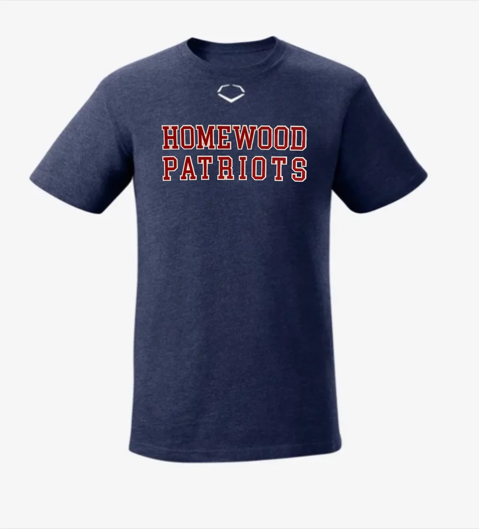 EvoShield T-Shirt W/ Red Homewood Patriots 1 EvoShield T-Shirt W/ Red Homewood Patriots