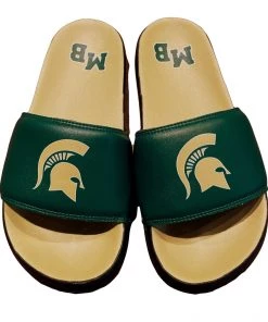 UBIX Slides W/ Gold Spartan Helmet And Green MB Mtn. Brook