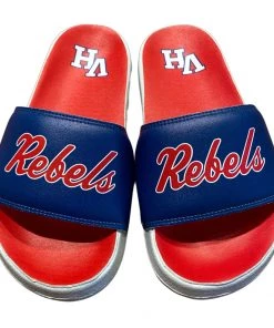 UBIX Vestavia Slides W/ Red Rebels Script And White VH