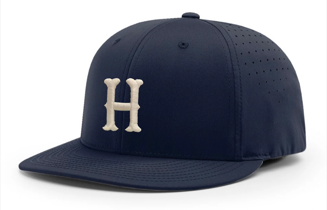 Richardson Fitted Baseball Hat W/ White Pointed H Homewood 1 Richardson Fitted Baseball Hat W/ White Pointed H Homewood