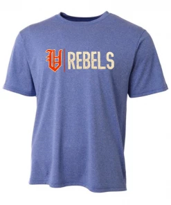 Vestavia A4 Performance Shirt W/ Red Old English V And White Rebels