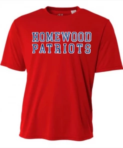 A4 Performance Shirt W/ Navy Homewood Patriots