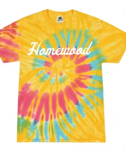 Colortone Tie-Dye T-Shirt W/ White Homewood Script
