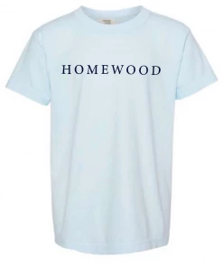 Comfort Colors T-Shirt W/ Navy Homewood Seaside Script