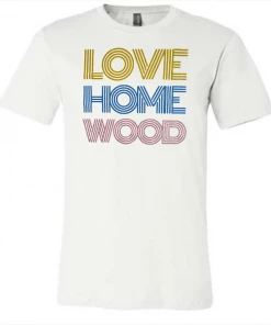 Bella And Canvas Bella & Canvas T-Shirt W/ Yellow/Blue/Pink Lined Love Homewood
