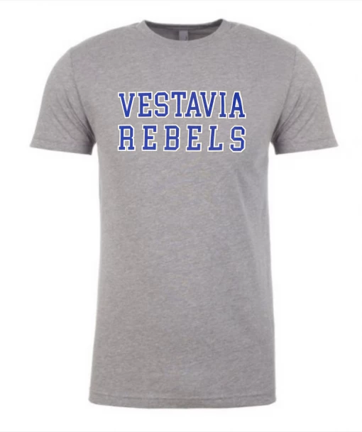 Next Level T-Shirt W/ Royal Blue Vestavia Rebels