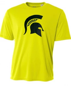 A4 Performance Shirt W/ Green Spartan Helmet Mtn. Brook