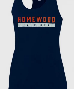 Augusta Performance Tank Top W/ Red/White Homewood Patriots