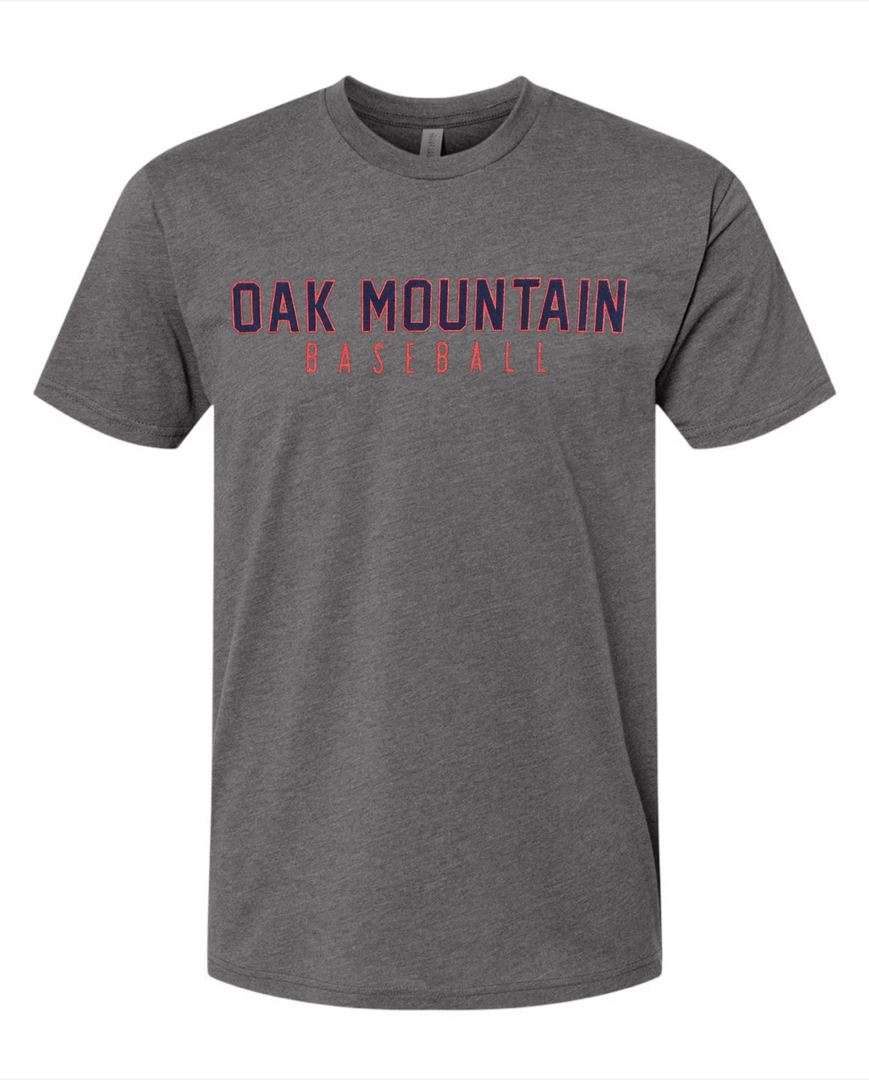 Next Level T-Shirt W/ Navy/Red Oak Mountain Baseball 1 Next Level T-Shirt W/ Navy/Red Oak Mountain Baseball