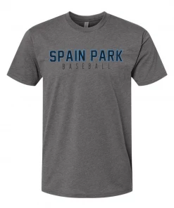 Next Level T-Shirt W/ Powder Blue/Black Spain Park Baseball