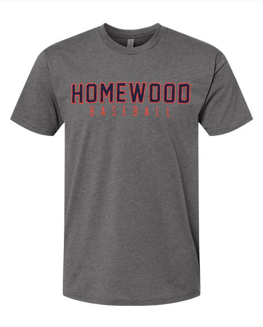 Next Level T-Shirt W/ Red/Navy Homewood Baseball 1 Next Level T-Shirt W/ Red/Navy Homewood Baseball