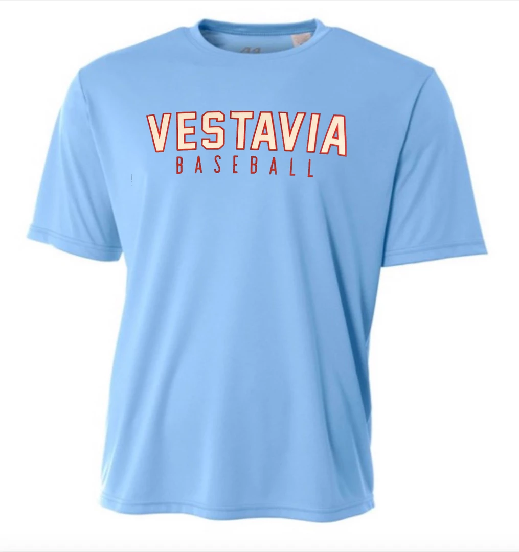 A4 Performance Shirt W/ Red/White Vestavia Baseball 1 A4 Performance Shirt W/ Red/White Vestavia Baseball