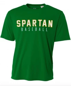 A4 Performance Shirt W/ White/Yellow Spartan Baseball