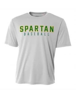 Mtn. Brook A4 Performance Shirt W/ Green/Yellow Spartan Baseball