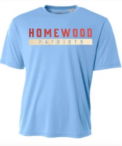 A4 Performance Shirt W/ Red/White Homewood Patriots