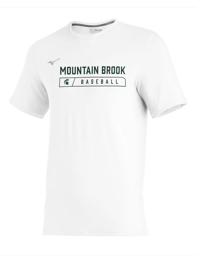 Mizuno Performance Tee W/ Green Mountain Brook Baseball 1 Mizuno Performance Tee W/ Green Mountain Brook Baseball