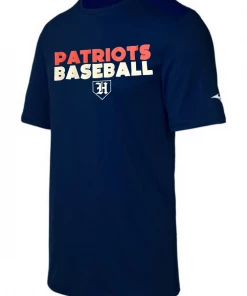 Mizuno Performance Tee W/ Red/White Patriots Baseball Homewood