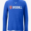Vestavia EvoShield Long Sleeve Shirt W/ White Baseball And Old English V