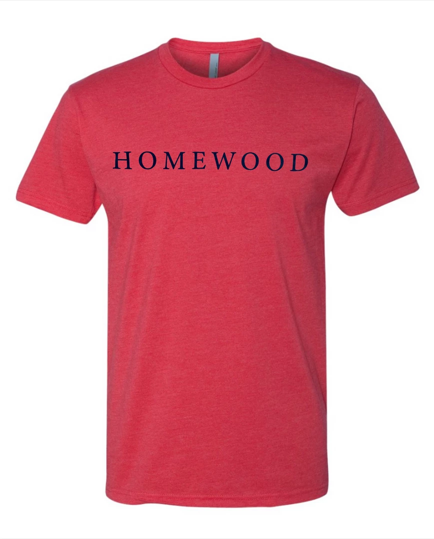 Next Level T-Shirt W/ Navy Homewood Seaside Script 1 Next Level T-Shirt W/ Navy Homewood Seaside Script