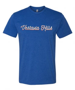 Next Level T-Shirt W/ Red/White Vestavia Hills Script