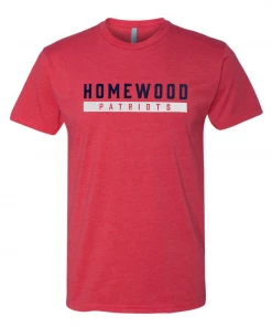 Next Level T-Shirt W/ Navy/White Homewood Patriots