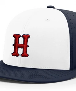 Richardson Fitted Baseball Hat W/ Red Pointed H Homewood