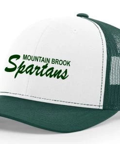 Mtn. Brook Richardson Trucker Hat W/ Retro 80's Green Mountain Brook Spartans