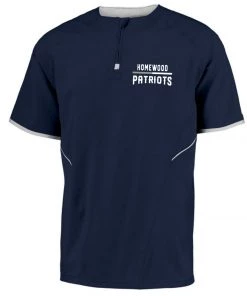 Bandwagon Sports Homewood Patriots Short Sleeve Pullover (Navy) Homewood Youth Football And Cheer