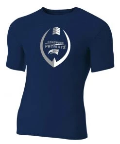 Bandwagon Sports Homewood Football Compression Shirt (Navy)