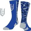 TCK Vestavia Grey/Black/Blue Camo Socks W/ Grey Old English V