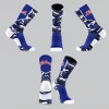 TCK Blue/White/Grey Camo Socks W/ Red Rebels Script