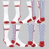 TCK Red/White/Blue Honeycomb Socks W/ Red 1Rebel