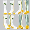 TCK Mtn. Brook White/Yellow/Green Honeycomb Socks W/ Green MB