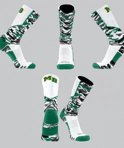 TCK Green/White/Black Camo Socks W/ Green MB Mtn. Brook