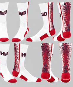 TCK Homewood Red/White/Navy Splatter Socks W/ Navy HWD