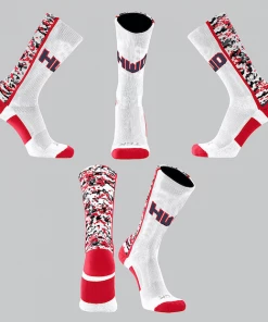 TCK Red/Black/White Digital Camo Socks W/ Navy HWD