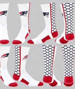 TCK White/Navy Honeycomb Socks W/ Patriot Head Homewood