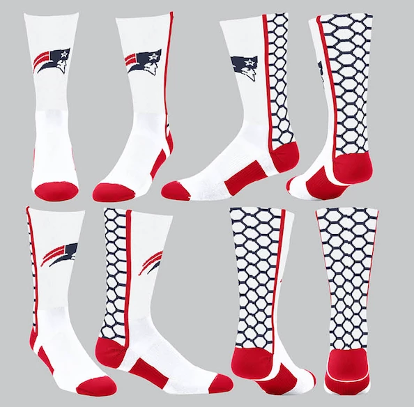TCK White/Navy Honeycomb Socks W/ Patriot Head Homewood 1 TCK White/Navy Honeycomb Socks W/ Patriot Head Homewood